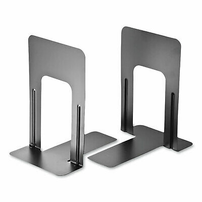 Officemate Steel Bookends Nonskid 5.88 X 8.25 X 9 Black Oic93051