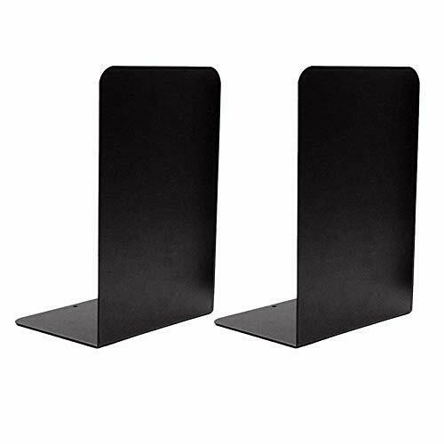 Black Metal Bookends Gibolin Book Ends For Shelves With Foam Pads Heavy Duty ...