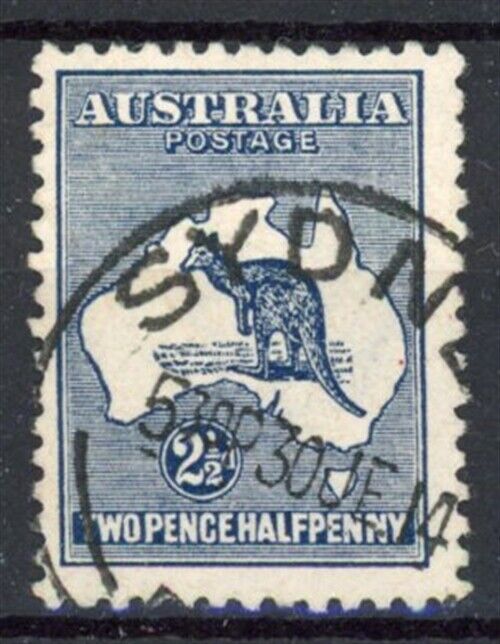 [57.805] Australia 1913 Kangaroos Good Used Vf Stamp (larger Cr. A Wtmk)