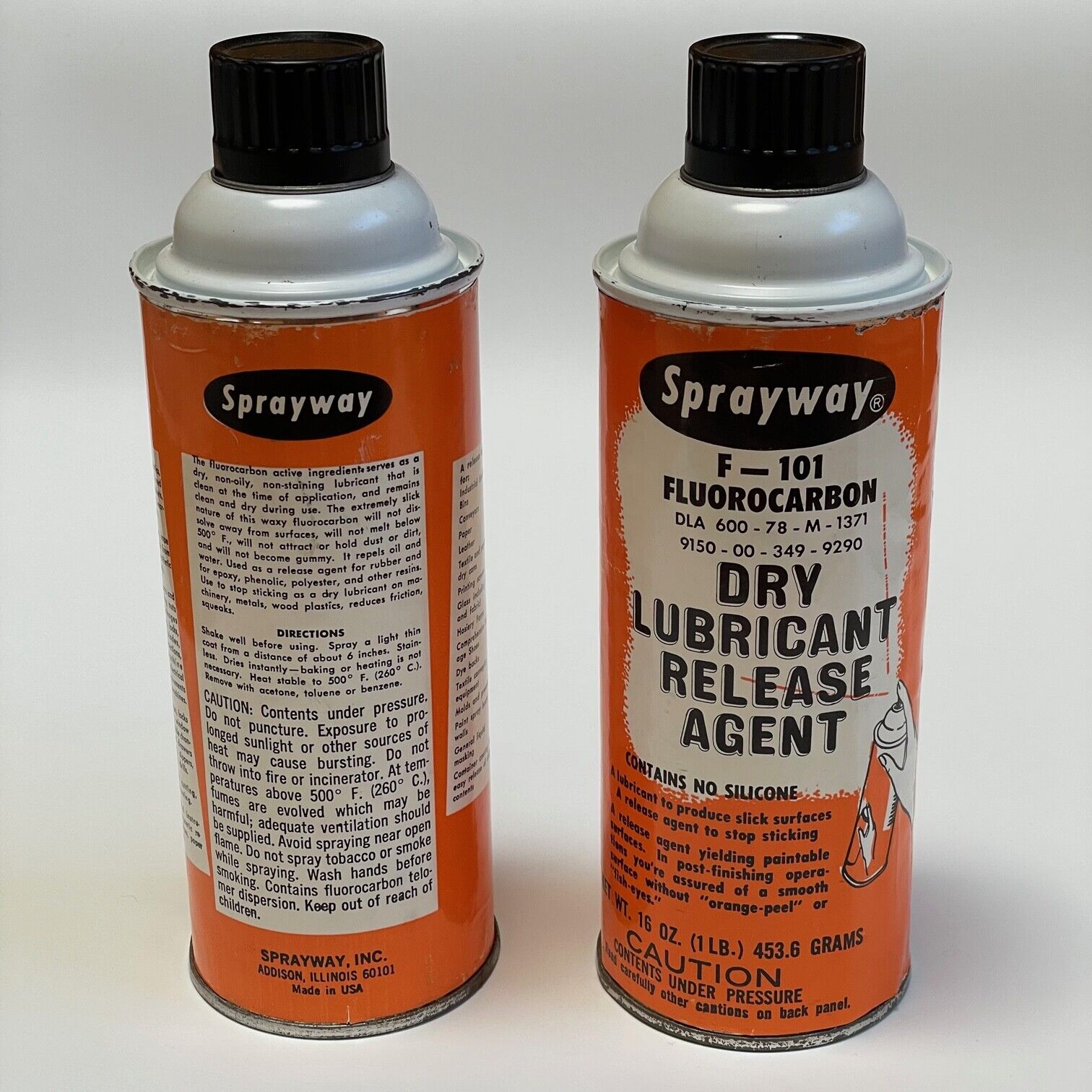 Vintage-100% New! Sprayway Dry Lubricant & Release Agent 12oz / 16oz Aerosol Can