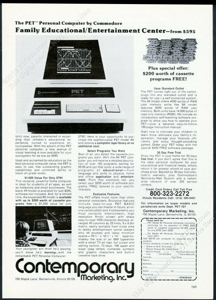 1979 Commodore Pet Computer Photo Vintage Print Ad