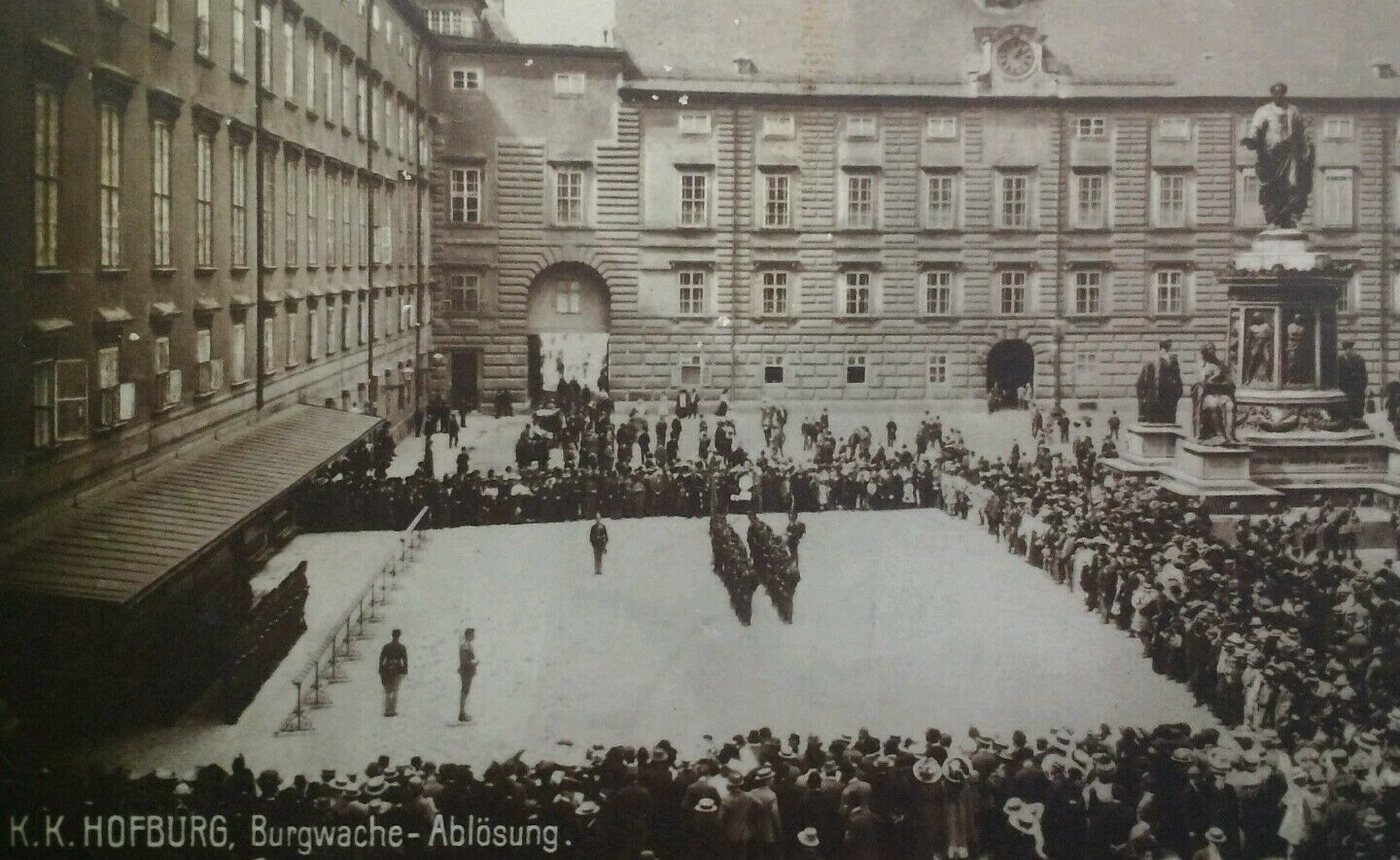 Vienna Austria Rppc Postcard Early 1900s Hofburg Castle Guard Burg Theater Imper