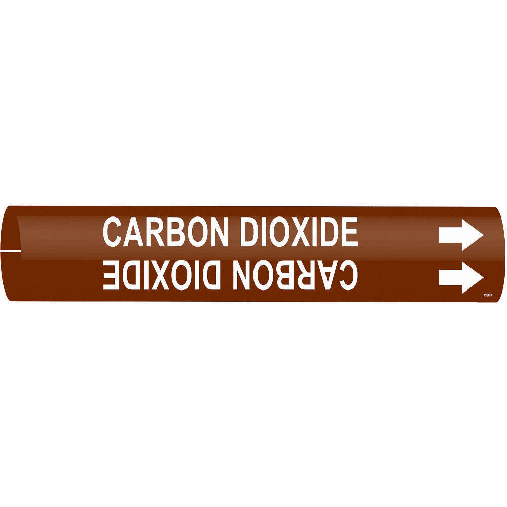 Brady 4306-b Pipe Mrkr,carbon Dioxide,7/8in H,7/8in W