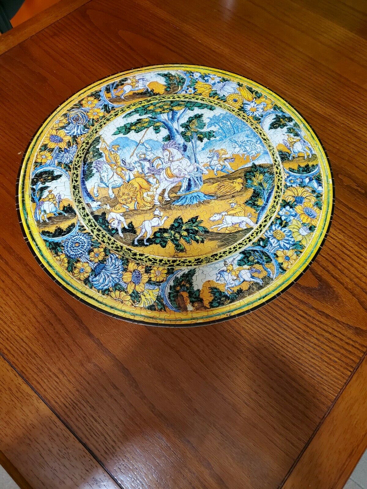 Springbok Puzzle 1967 Hunting Scene  A Faience Dish (no Missing/damaged Pieces)