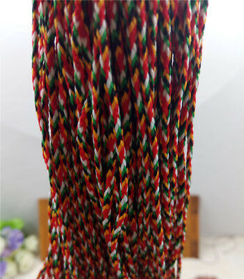 By Yard Tibtetan Hand Made 2mm Five Color Rainbow String, Buddhist Diy Must Have