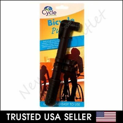 Bicycle Bike Compact Light Portable Hand Air Pump Tire Inflator Attach To Frame