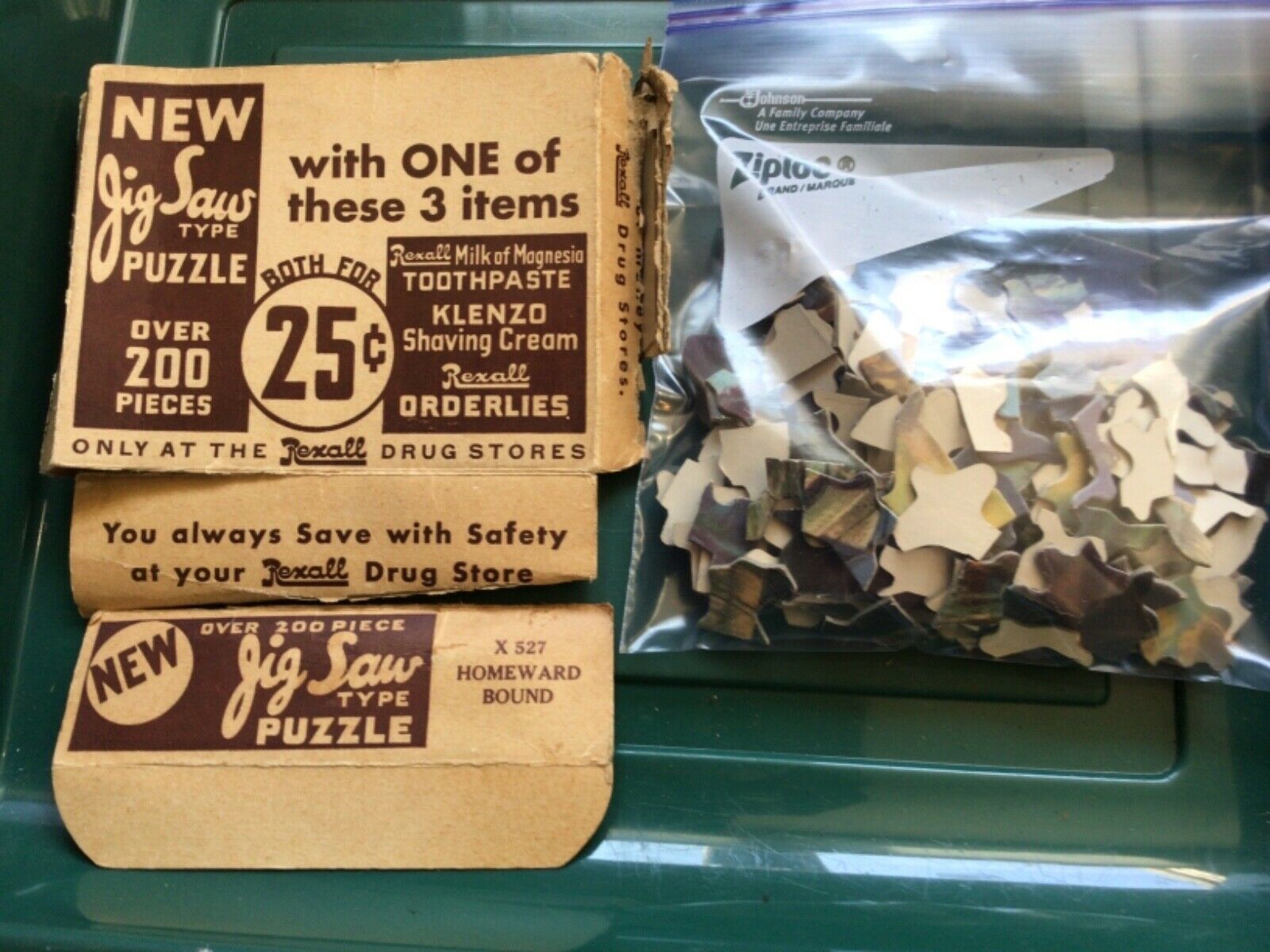 Vintage Jigsaw Puzzle Rexall Drug Store “homeward Bound”