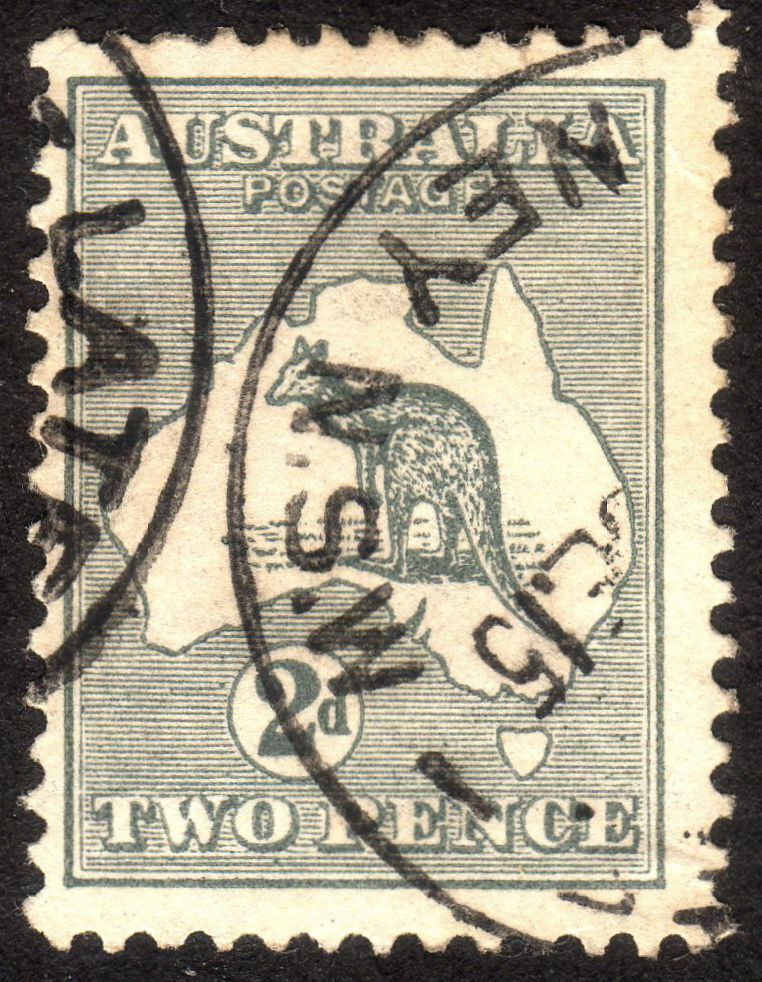1913, Australia 2p, Used, Sc 3