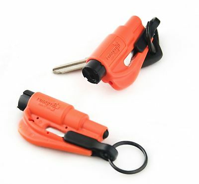 2 Pack New Resqme Escape Tools Seatbelt Cutter Glass Breaker Orange