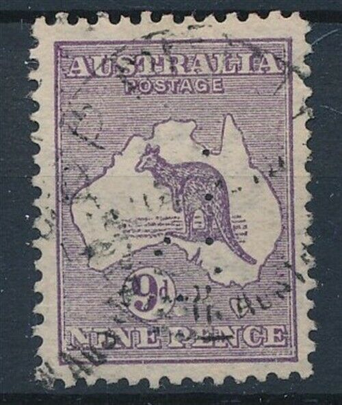 [57393] Australia Kangaroos Good Used Vf Stamp With Perfins (large Crown A)