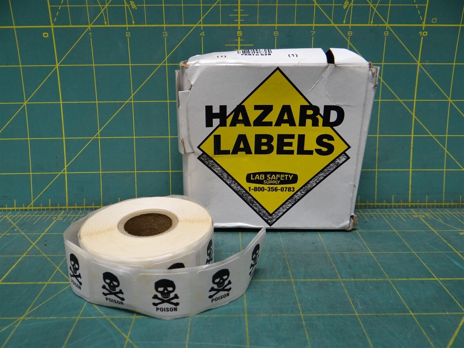 Lab Safety Supply Hazard Labels Poison Sticker Part# 528 Nsn: 7510-01-518-0292