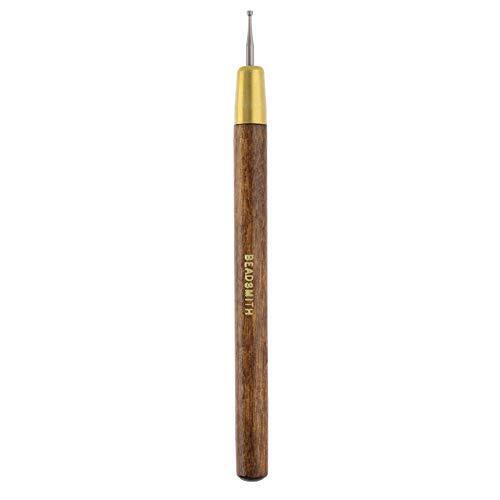 The Beadsmith Round Your Wire Tool With 1.8mm Cup Bur 5.25” Wooden Handle Smo...