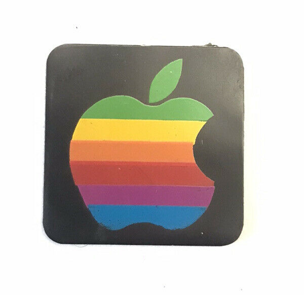 Vintage 80's Apple Macintosh Rainbow Logo Emblem Insignia