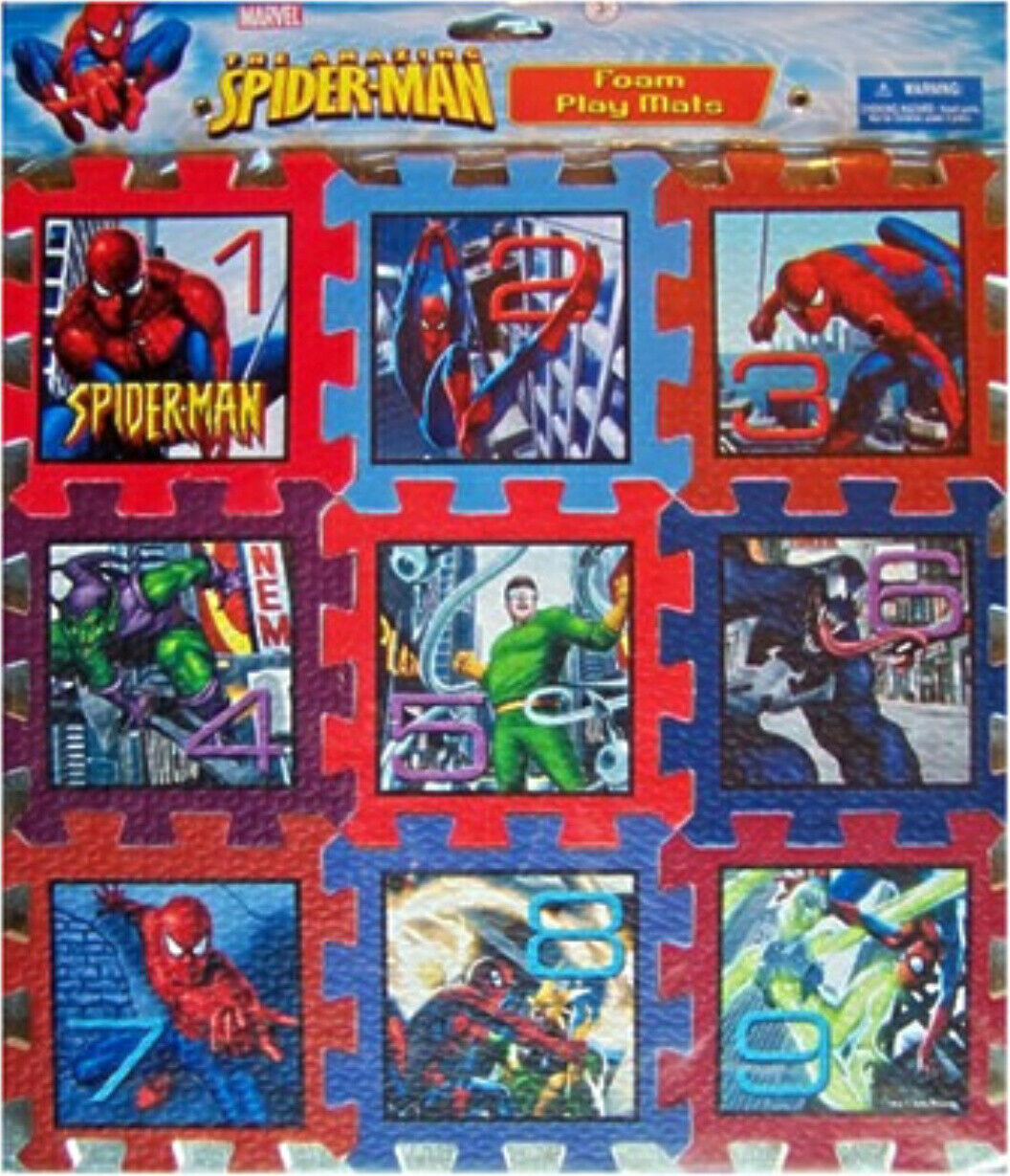 Marvel Ultimate Spiderman Soft Foam Mat Puzzle Factory Sealed 9 Pieces New