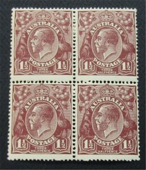 Nystamps Australia Stamp # 24a Mogh Block Of 4   O1x1648