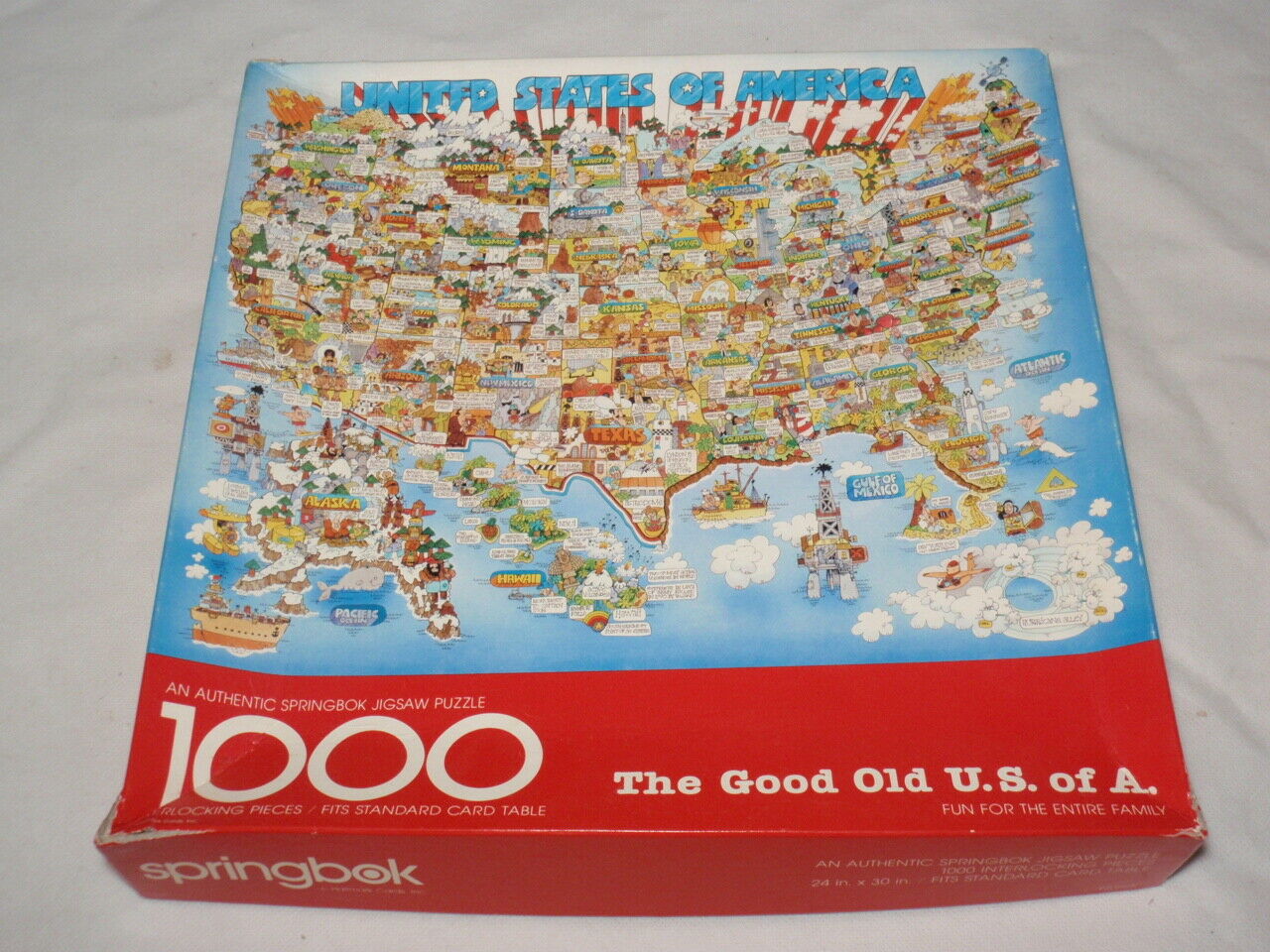 Springbok The Good Old U.s Of A 1000 Pc Puzzle *missing 1 Pc*